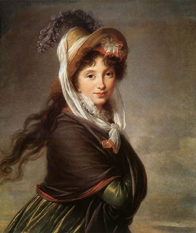 VIGEE-LEBRUN, Elisabeth Portrait of a Young Woman et china oil painting image